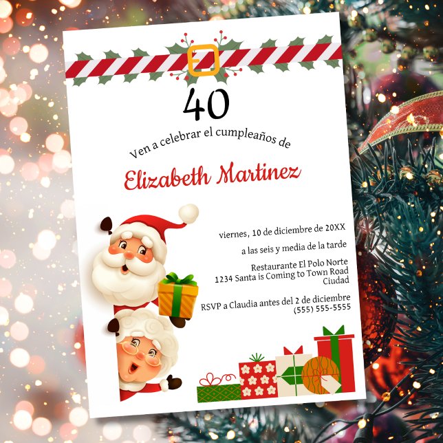 Invitación Navidades españoles de Santa y Claus 40 años (Subido por el creador)