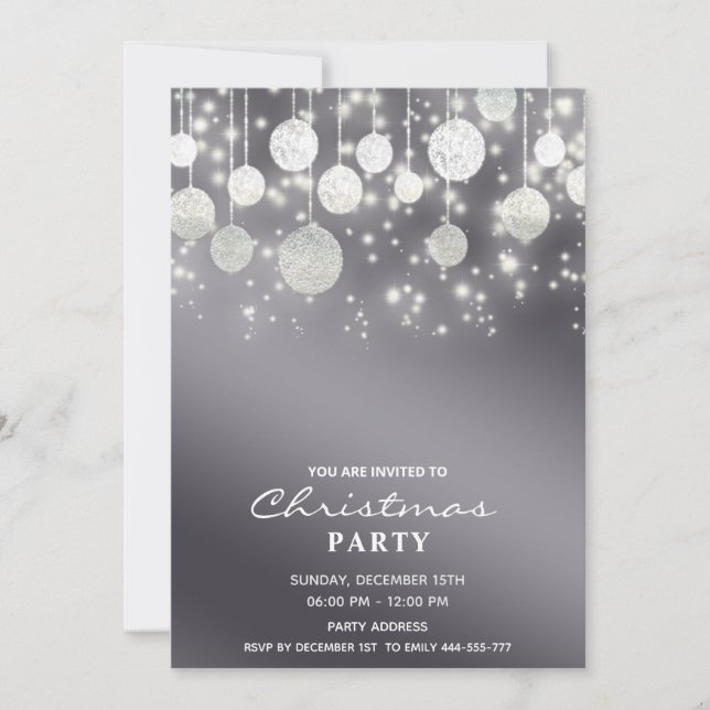 Invitación Navidades espumosos corean a Navidades corporativo (Anverso)