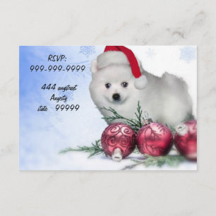 Invitación Navidades estadounidenses esquimales cachorro