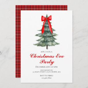 Invitación Navidades Eve Tree fiesta