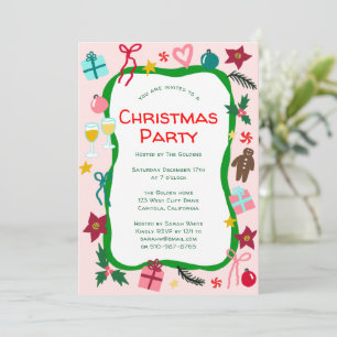 Invitación Navidades extravagantes Fiesta PERSONALIZADO