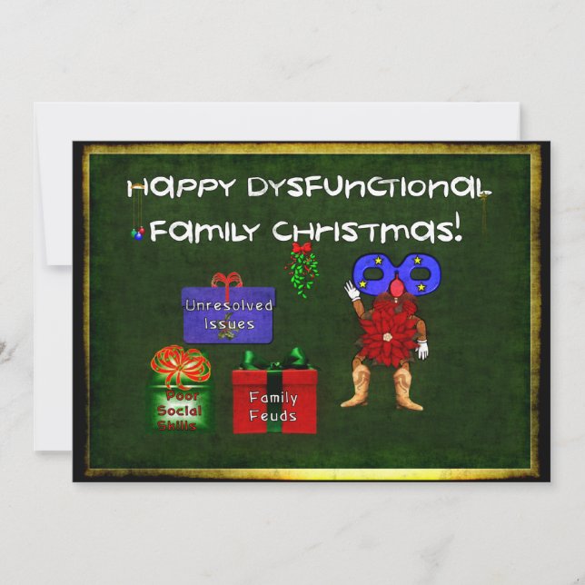 Invitación Navidades familiares disfuncionales (Anverso)