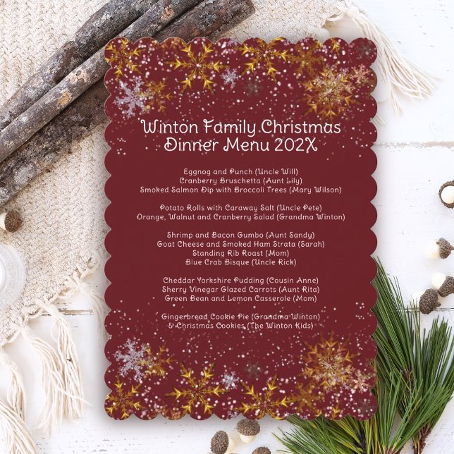 Invitación Navidades familiares Menú de cena Volante de copas (Subido por el creador)