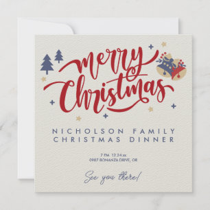 Invitación Navidades familiares personalizados con foto