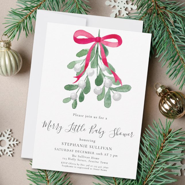 Invitación Navidades Feliz Pequeño Baby Shower (Subido por el creador)