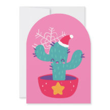 navidades feos cactus copos de nieve del desierto