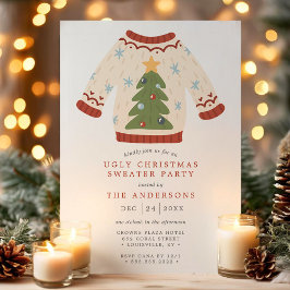 Invitación Navidades feos de árbol de Navidad Fiesta sudadera