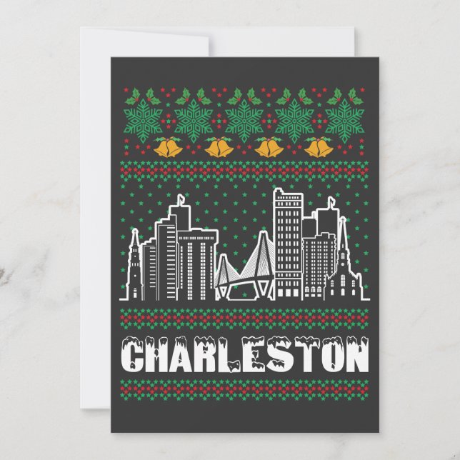 Invitación Navidades feos de Charleston South Carolina (Anverso)