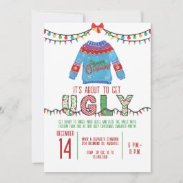 Invitación Navidades feos Fiesta sudadera Fiesta de feriado e