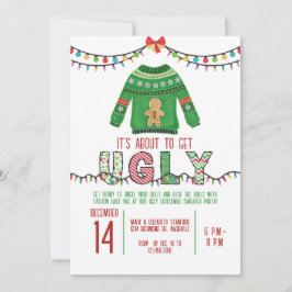 Invitación Navidades feos Fiesta sudadera Fiesta de feriado e