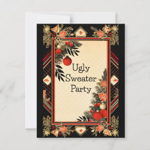 Invitación Navidades feos Fiesta suéter