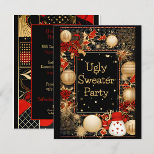 Invitación Navidades feos Fiesta suéter