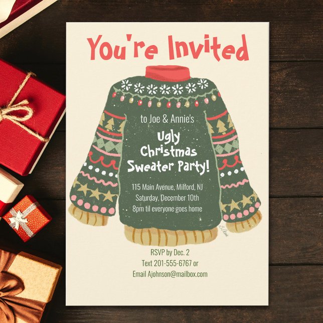 Invitación Navidades feos Fiesta suéter (Subido por el creador)