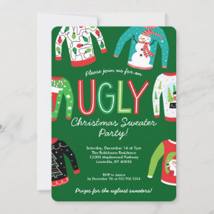 Invitación Navidades feos Fiesta suéter