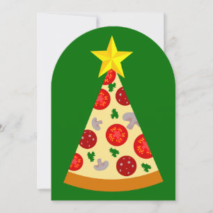 Invitación navidades feos pizza tree graciosas navidades ital