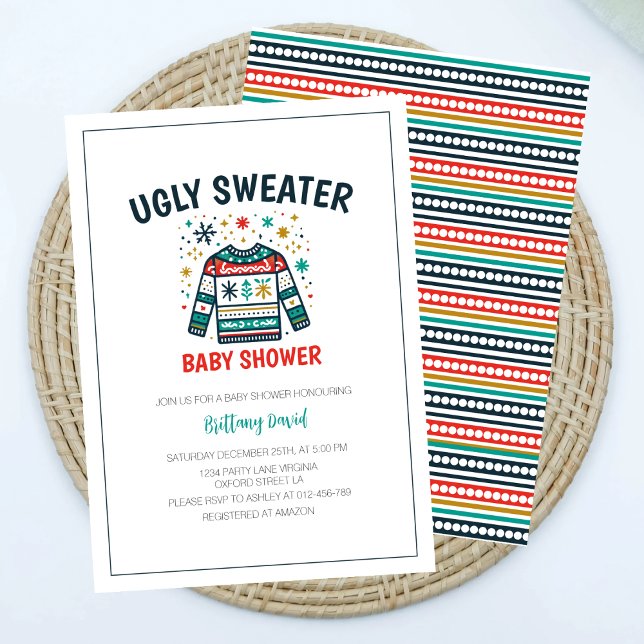 Invitación Navidades feos sudan Baby Shower (Subido por el creador)