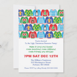 Invitación Navidades feos suéter Fiesta Fiesta de Navidad nav