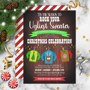 Invitación Navidades feos y divertidos Fiesta suéter