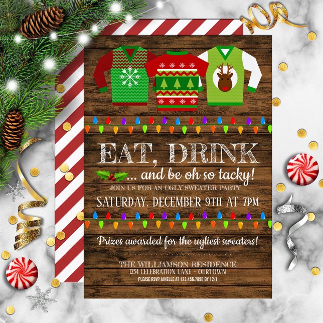 Invitación Navidades feos y festivos invitan a una fiesta par (Subido por el creador)