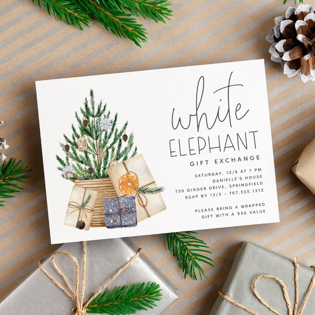 Invitación Navidades feriado intercambio de regalos para elef (Subido por el creador)