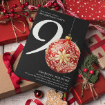 Invitación Navidades festivos Bauble 90th Birthday Party<br><div class="desc">Celebrando el cumpleaños 90 durante la temporada festiva. Este diseño de navidad bauble es el hito perfecto para enviarlo a amigos y familiares. Todo el texto es personalizable.</div>