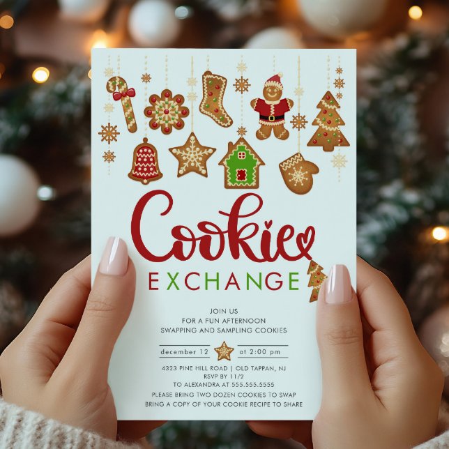 Invitación Navidades festivos de Cookie Exchange (Subido por el creador)