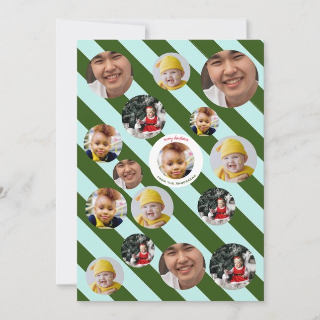 Invitación Navidades festivos de cuatro fotos 🎄 personalizad (Anverso)