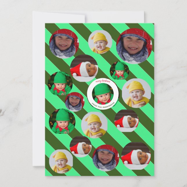 Invitación Navidades festivos de cuatro fotos 🎄 personalizad (Anverso)