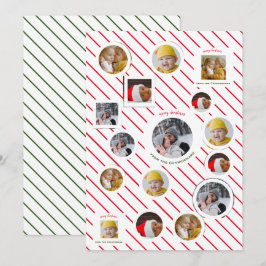 Invitación Navidades festivos de cuatro fotos 🎄 personalizad