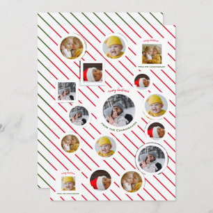 Invitación Navidades festivos de cuatro fotos 🎄 personalizad