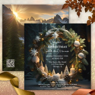 Invitación Navidades festivos en fiesta de Navidad