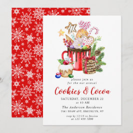 Invitación Navidades festivos Fiesta de cocina y cacao
