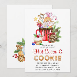 Invitación Navidades festivos Fiesta de cocina y cacao