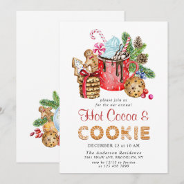 Invitación Navidades festivos Fiesta de cocina y cacao