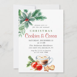 Invitación Navidades festivos Fiesta de cocina y cacao