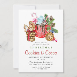 Invitación Navidades festivos Fiesta de cocina y cacao