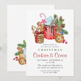 Invitación Navidades festivos Fiesta de cocina y cacao