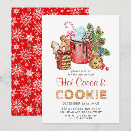 Invitación Navidades festivos Fiesta de cocina y cacao