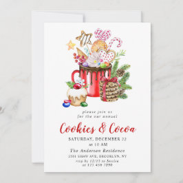 Invitación Navidades festivos Fiesta de cocina y cacao