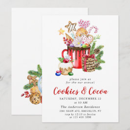 Invitación Navidades festivos Fiesta de cocina y cacao