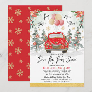 Invitación Navidades festivos manejados por Baby Shower