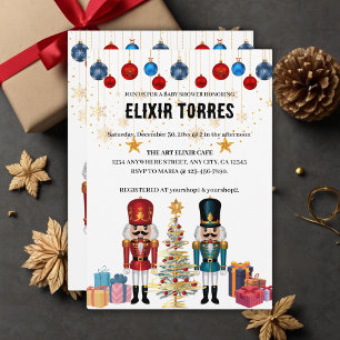 Invitación Navidades festivos Ornamentos de desnudos Baby Sho