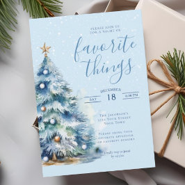 Invitación Navidades festivos Snowy Fiesta de cena navideña