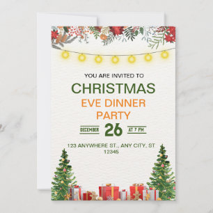 Invitación Navidades festivos y divertidos reuniendo invitaci