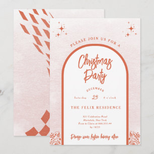 Invitación Navidades Fiesta Arco moderno Rojo brillante