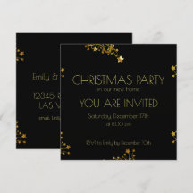 Navidades Fiesta Black Gold Decorativas Estrellas 