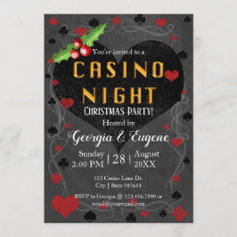Invitación Navidades Fiesta Casino Night | Las Vegas
