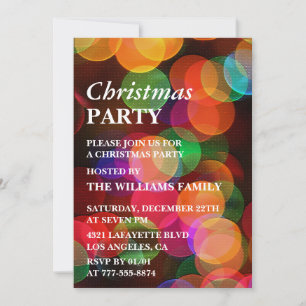 Invitación Navidades Fiesta Colorful Confetti Sparkle