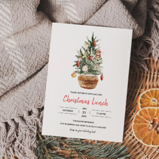 Invitación Navidades Fiesta de almuerzo
