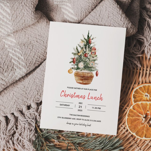 Invitación Navidades Fiesta de almuerzo (Subido por el creador)